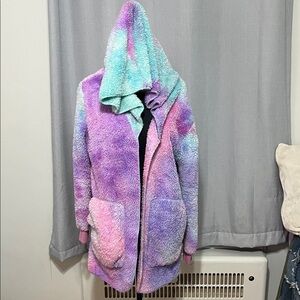 Cozy Multicolor Hooded Cardigan